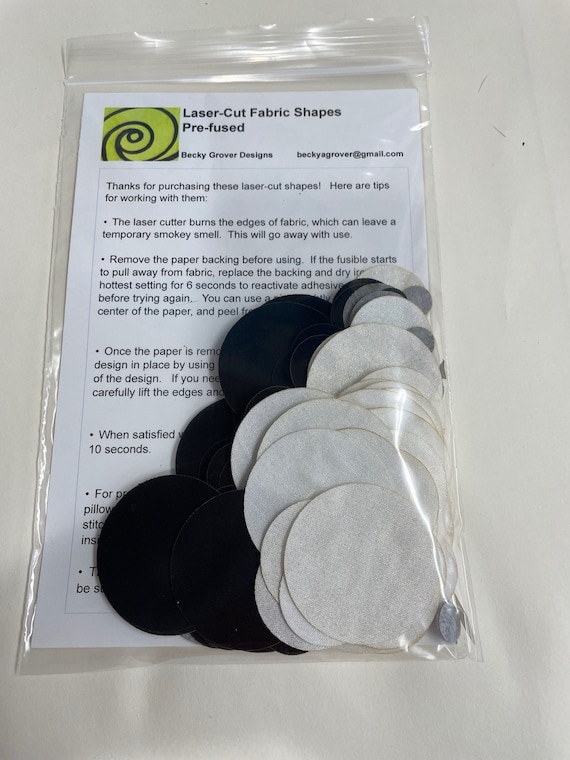 Large Packs of Pre-fused Fabric Circles | Etsy