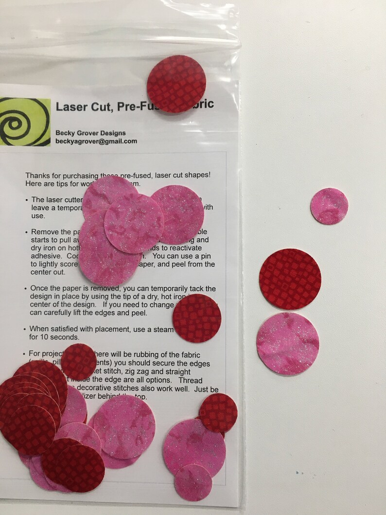 Pre-fused Circles for Appliqué, Variety of Colors Available - Etsy