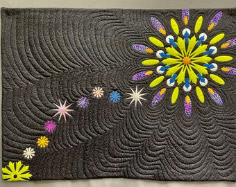 Starburst art quilt