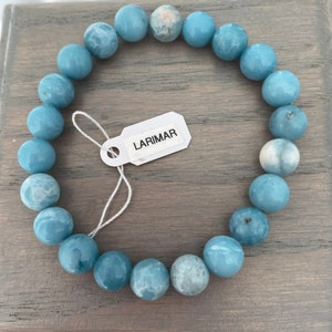 Larimar Bracelets, Stretch Style, Gorgeous Quality, Custom Sizes, Gift Boxed