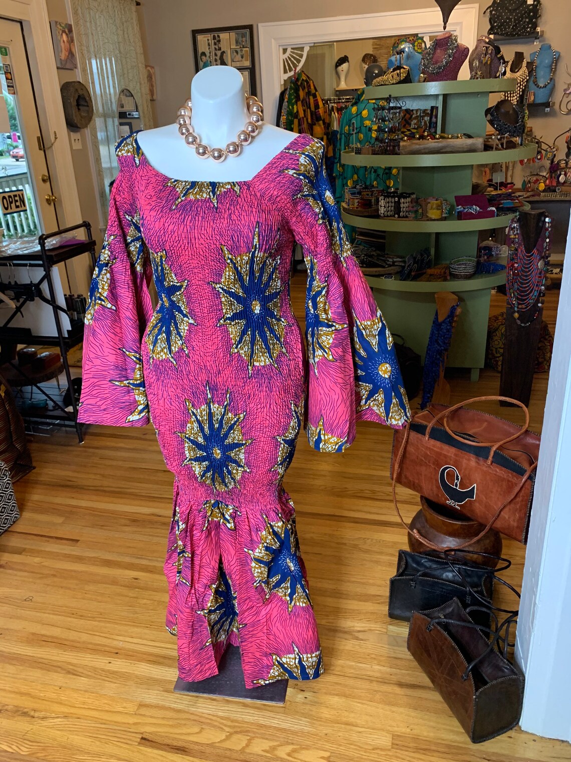 Hot Pink Ankara Mermaid Stretchy Dress. One Size Fits Most up - Etsy