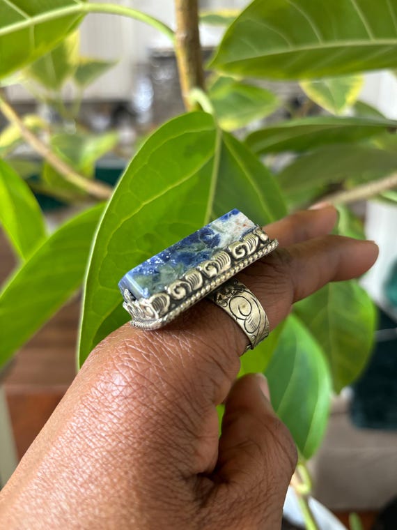 Lapis adjustable ring - image 2