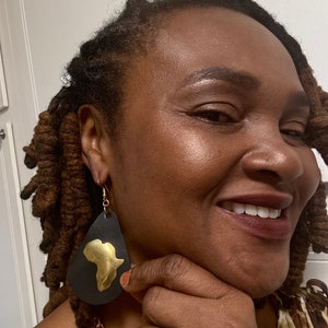 Leather Africa earrings