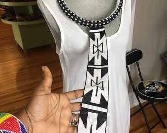 Black & white Ndebele Tube neckpices