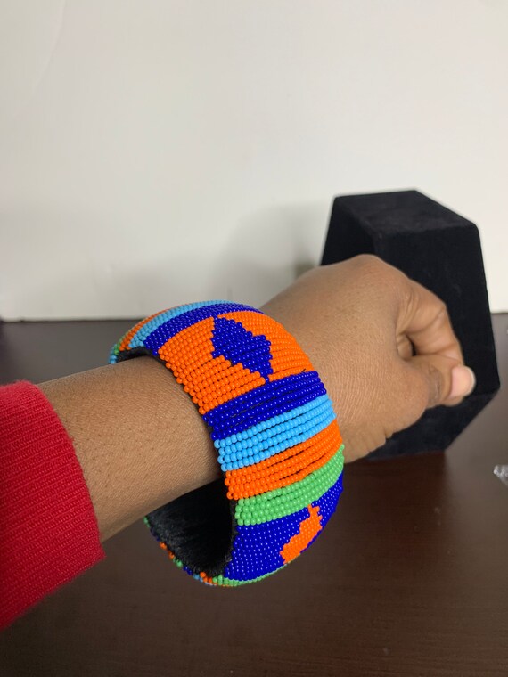 Cultural Beaded Bangles for Large Wrist Etsy