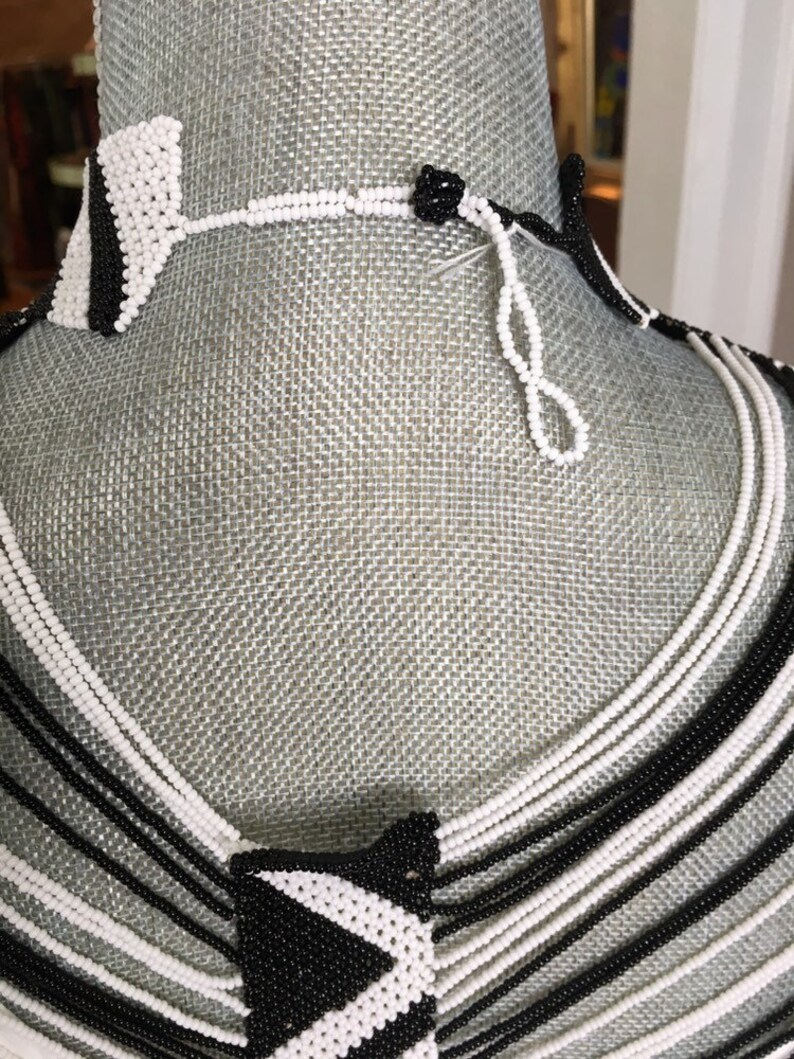 Black /& white Beaded bodychain