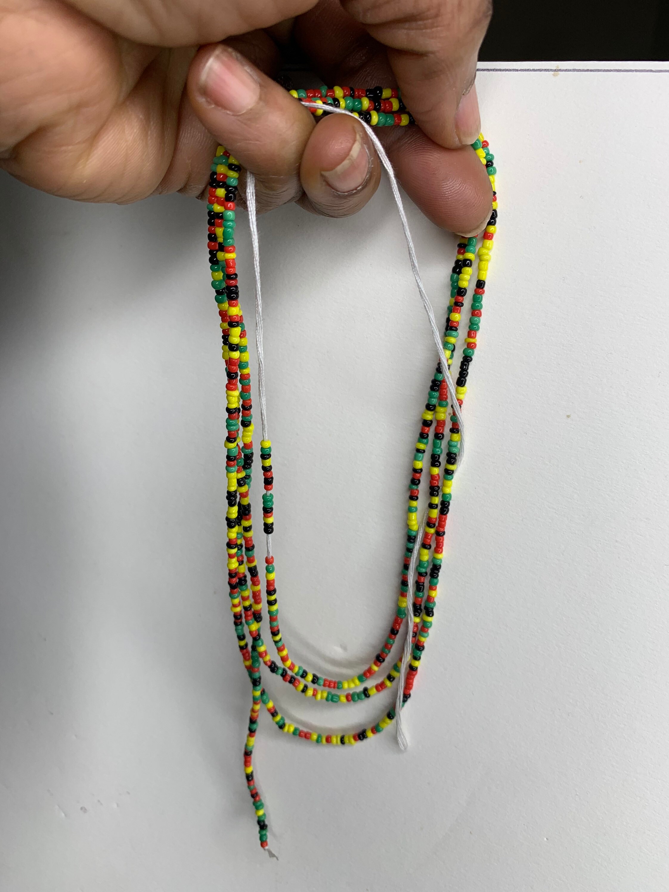 Waist beads Jamaican colors 51 inches long .. you adjust to Etsy