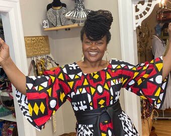 Angola Print Smocked Dress - Etsy