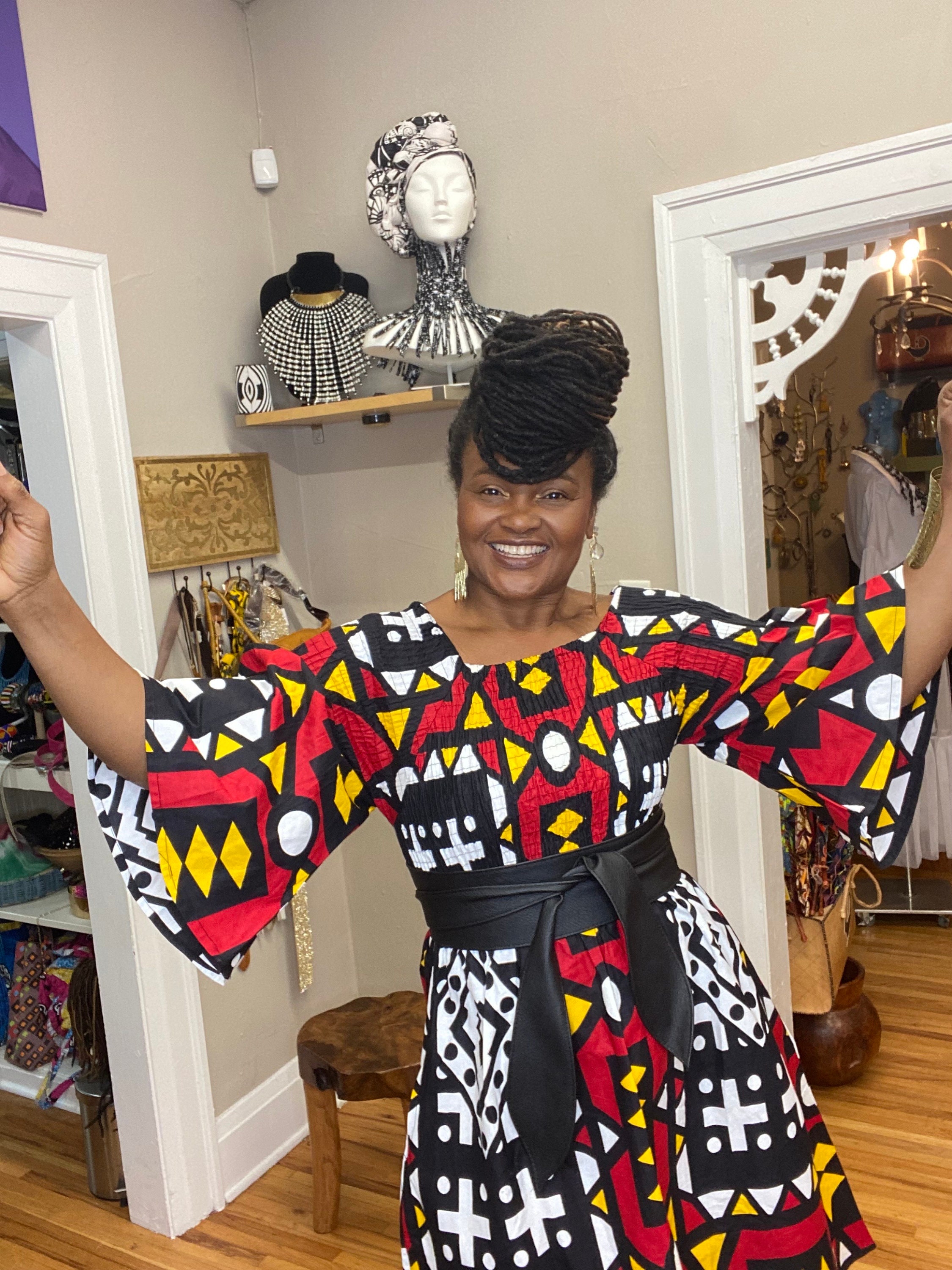 Angola Print Smocked Dress - Etsy