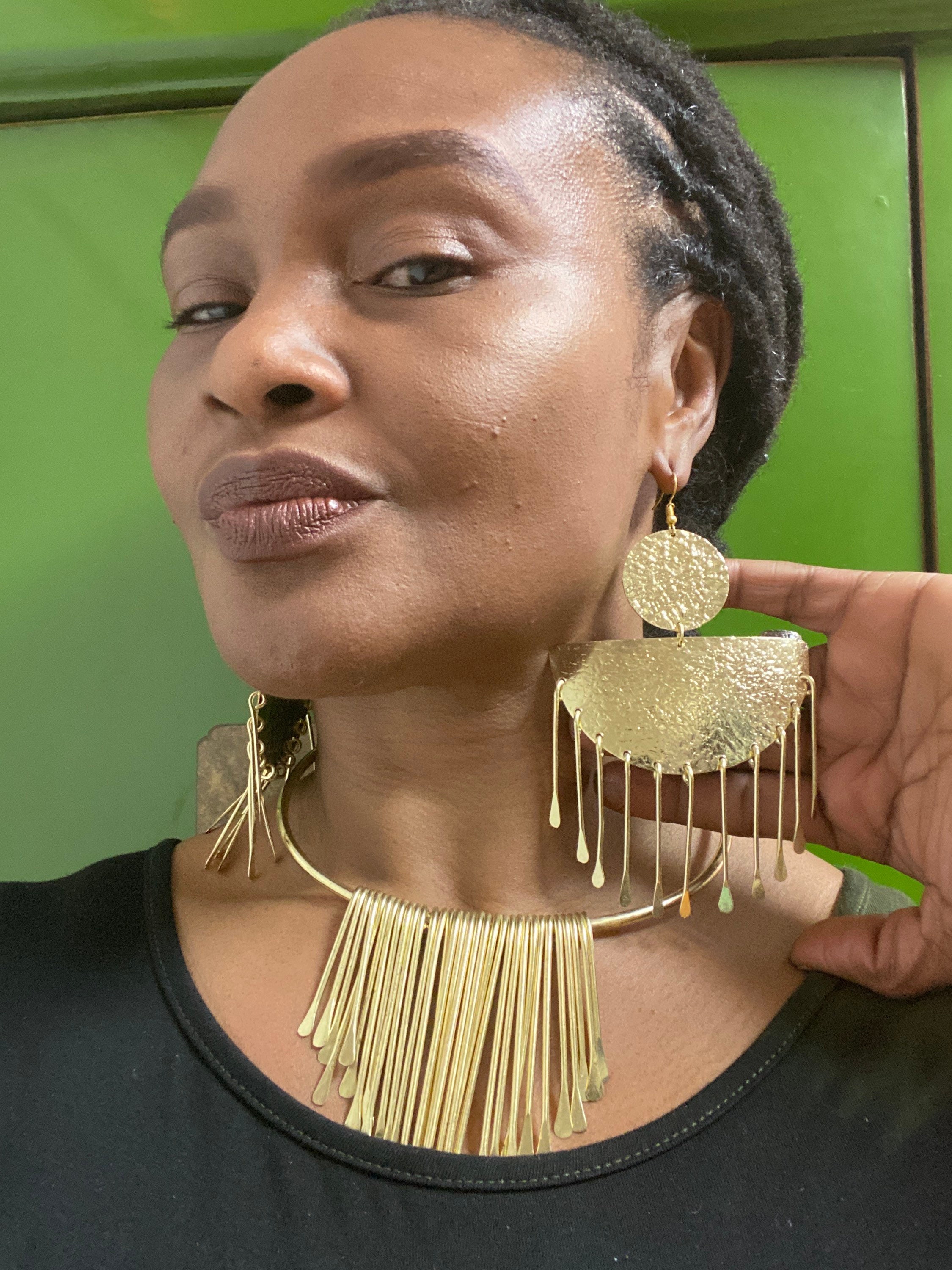 Brass Earrings necklaces SOLD Separately - Etsy