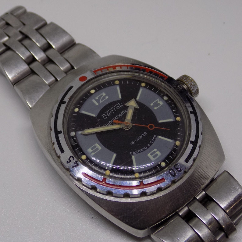 Men's Vintage Watch Vostok Amphibia Waterproof 200m Etsy