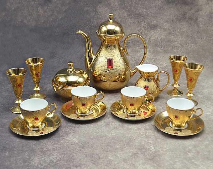 Gold Colour Demitasse Tea Set Mix and Match Etsy