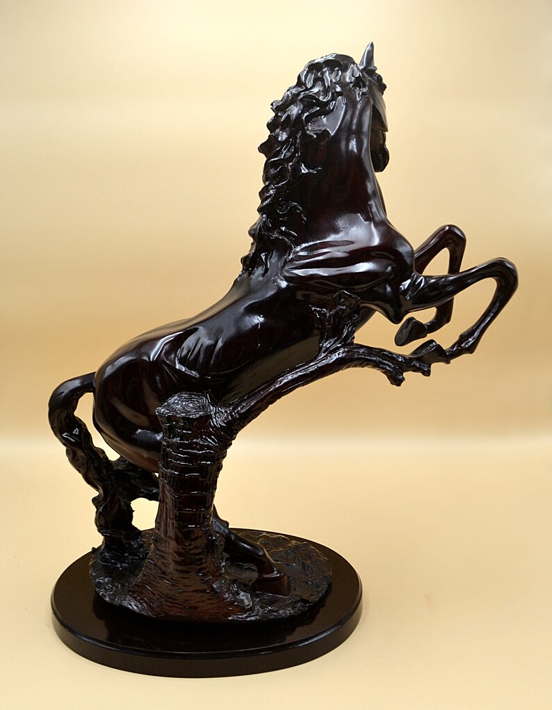 Large Resin Horse Statue Rearing Horse Etsy