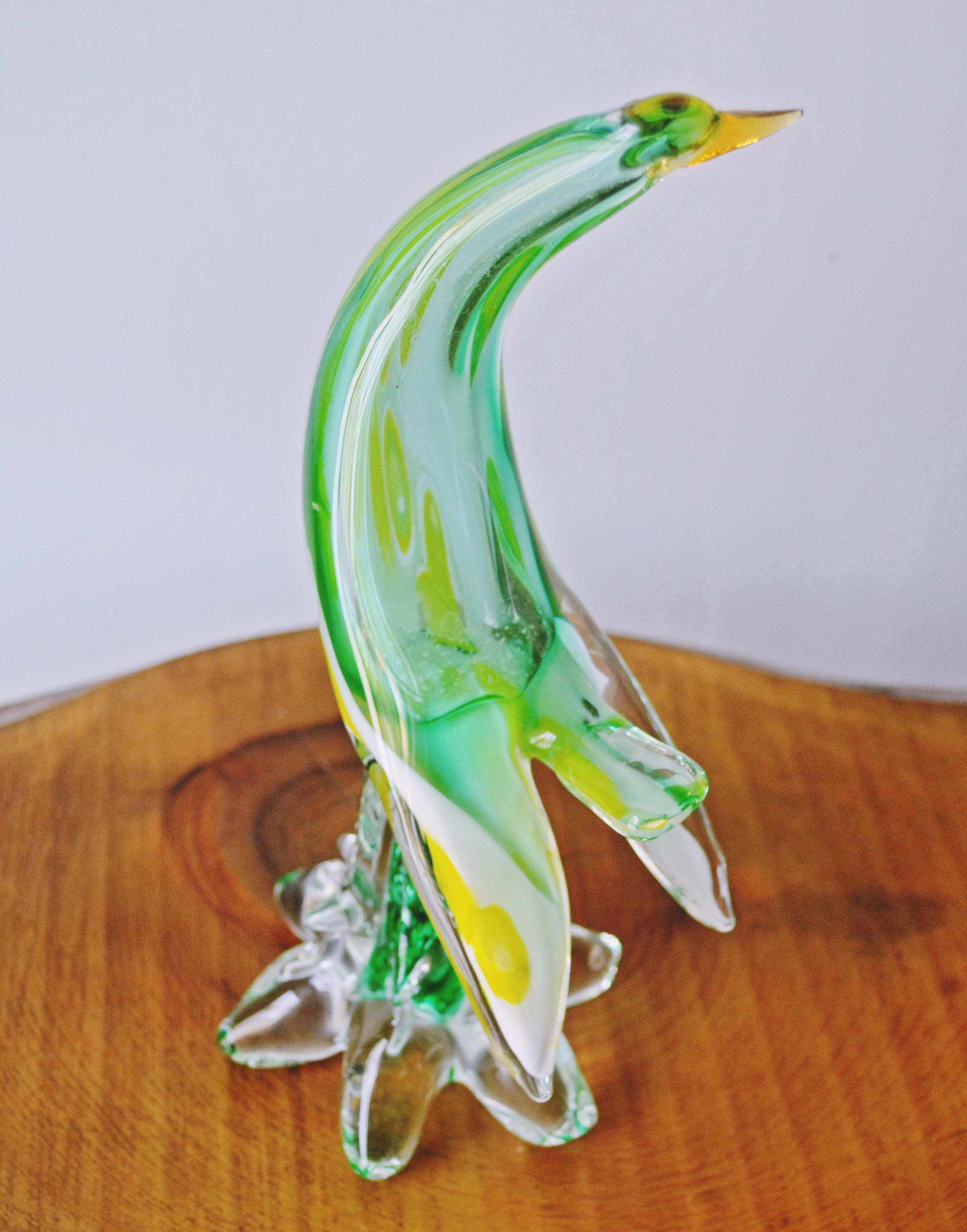 Art Glass Bird Vintage Glass Bird Glass Decor Bird Figurine Etsy Canada