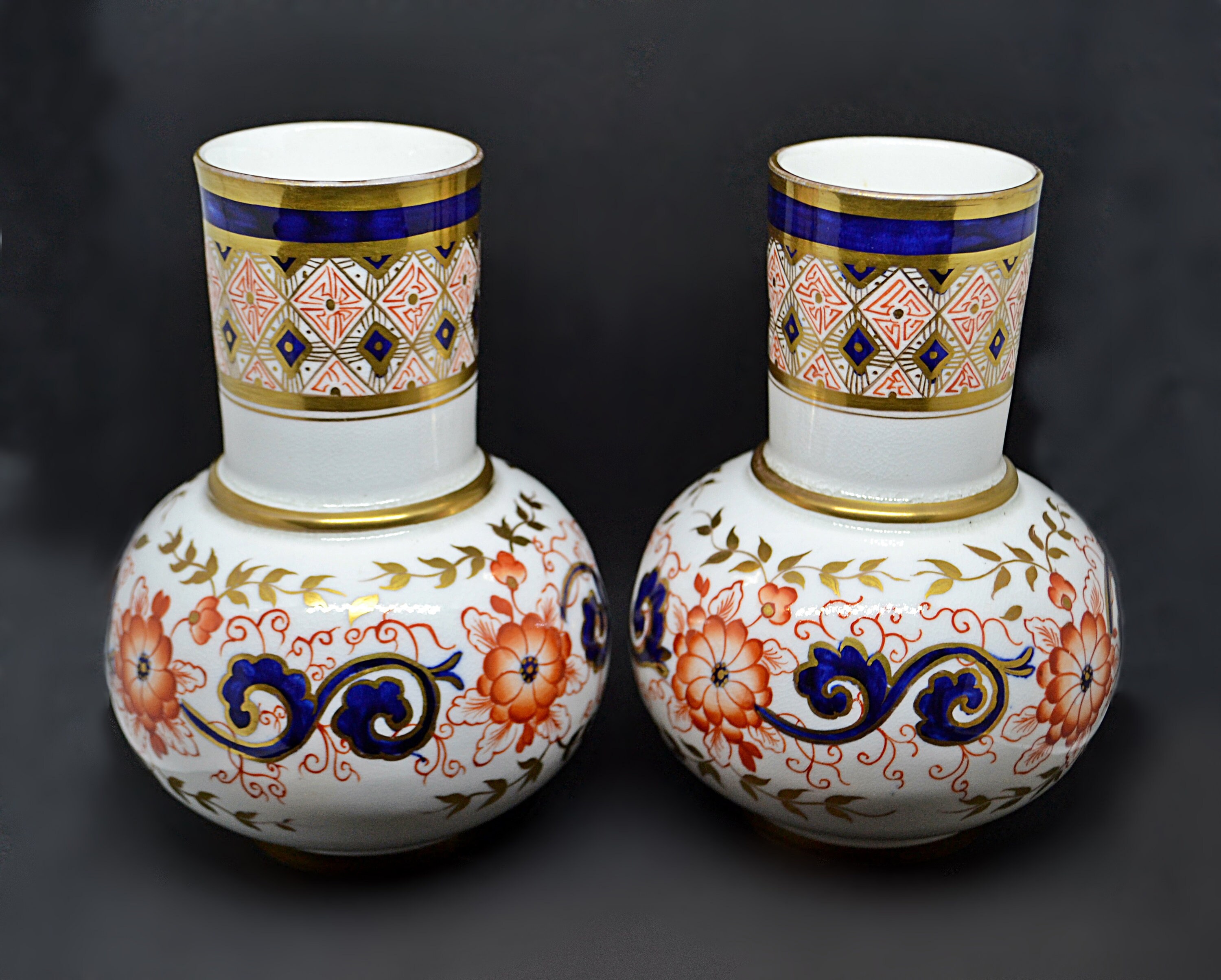 Antique 1880 S Cabinet Vases Thomas Allen Spencer Green