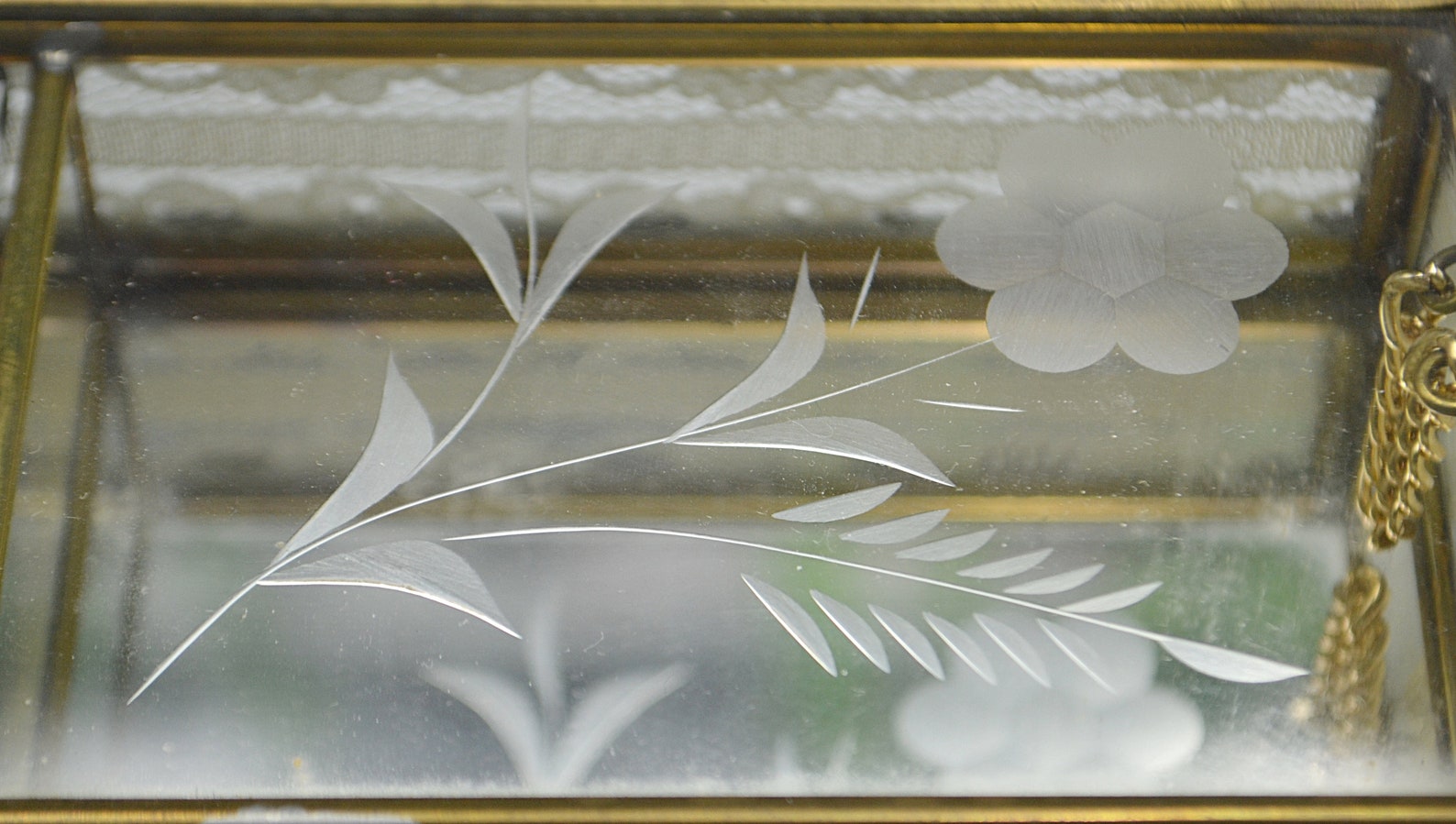 Reuge Glass Music Box Glass and Brass Ave Maria Gounod Etsy