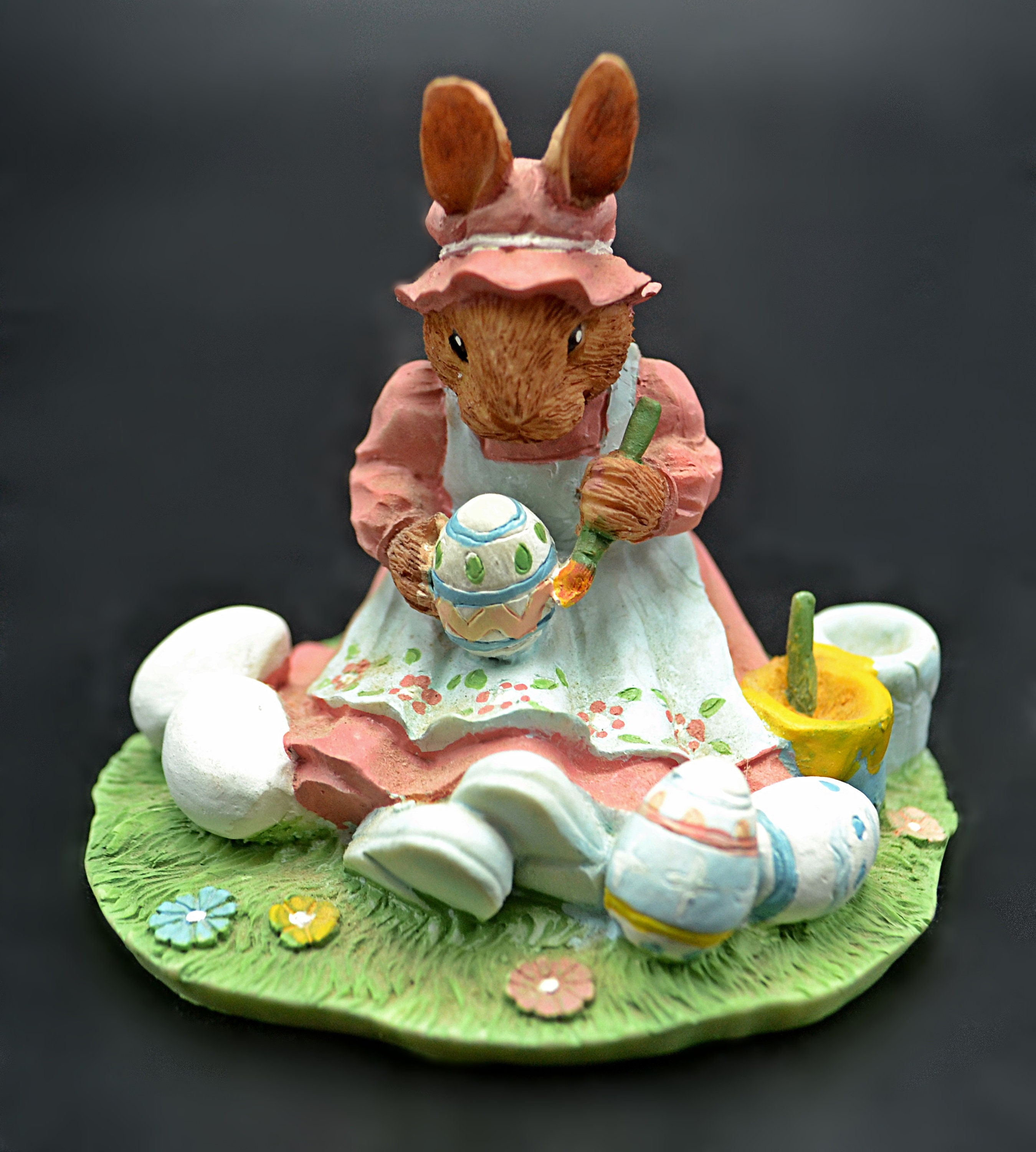Easter Bunny Figurines, Rabbit Figurine, Bunny With Carrot