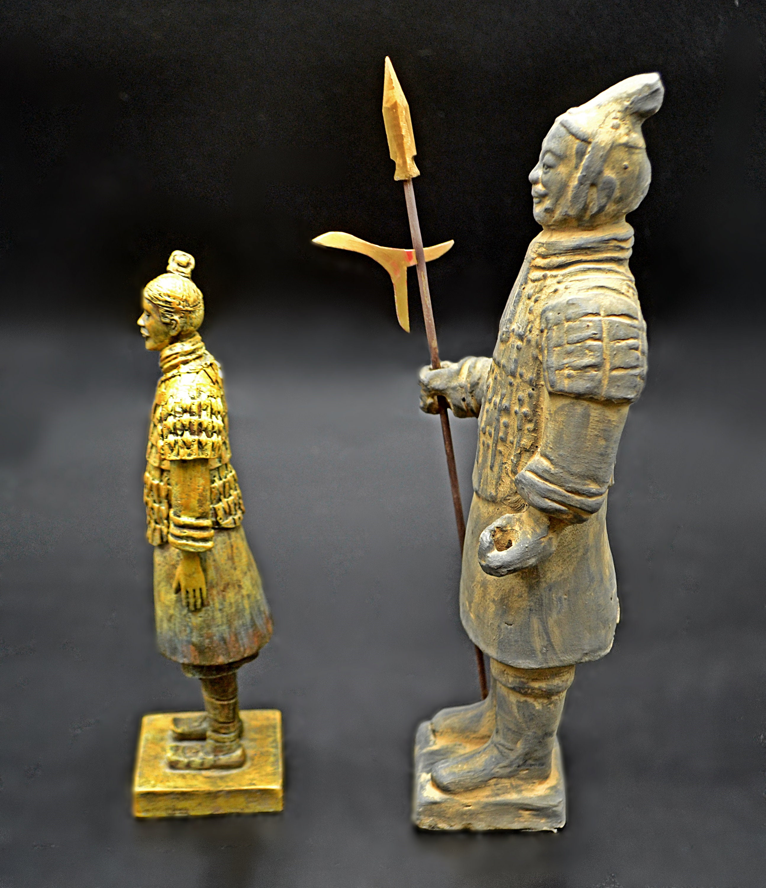 Chinese Warrior Statues Resin And Terracotta Figurines Etsy