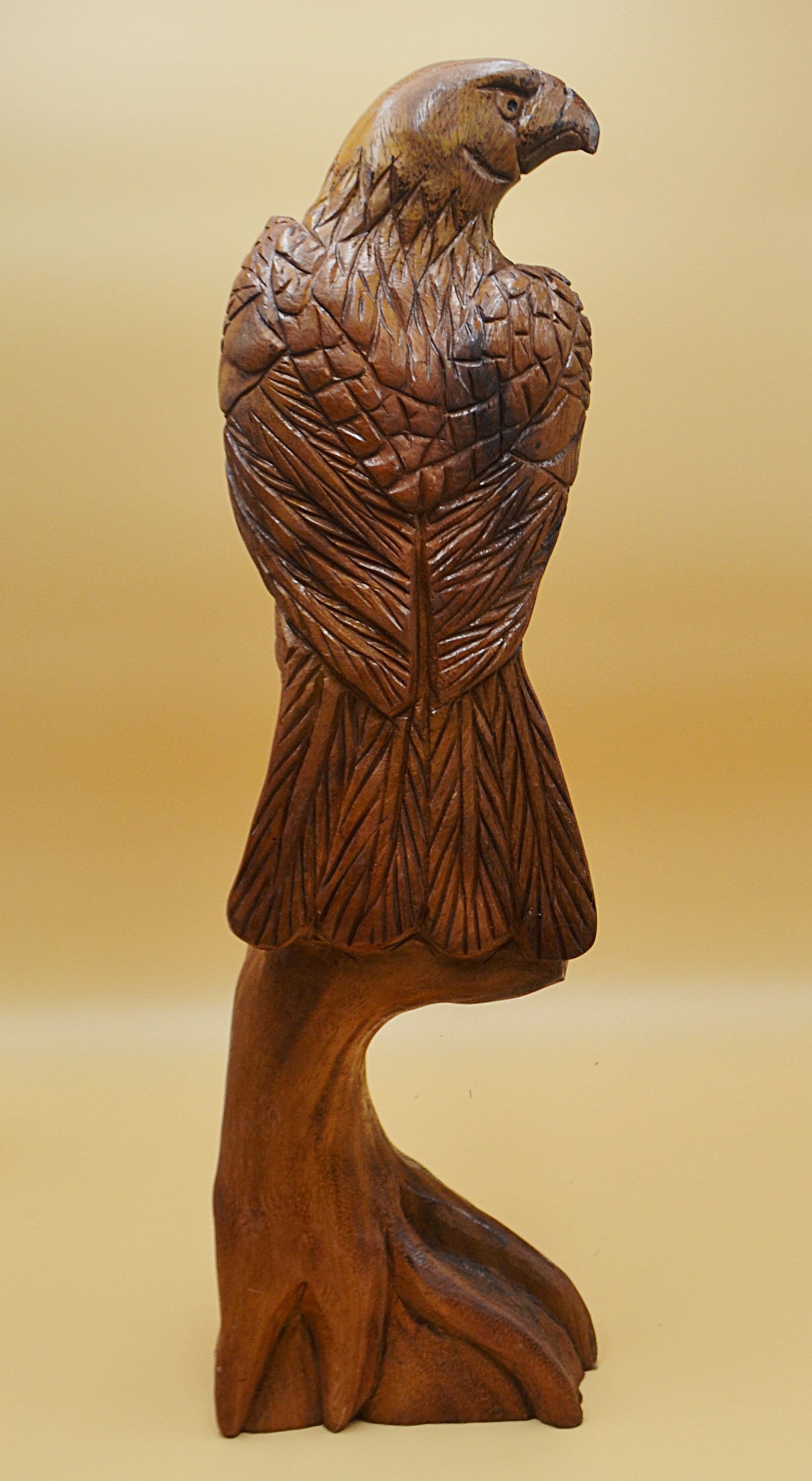 Vintage Wood Eagle Carving, Large Wood Eagle Statue