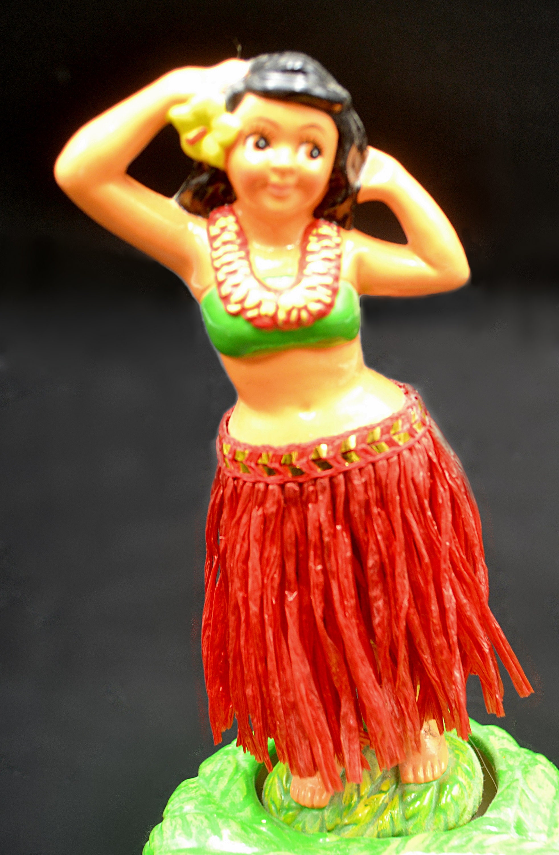 Hawaiian Hula Dancer Music Box, Dancing Girl