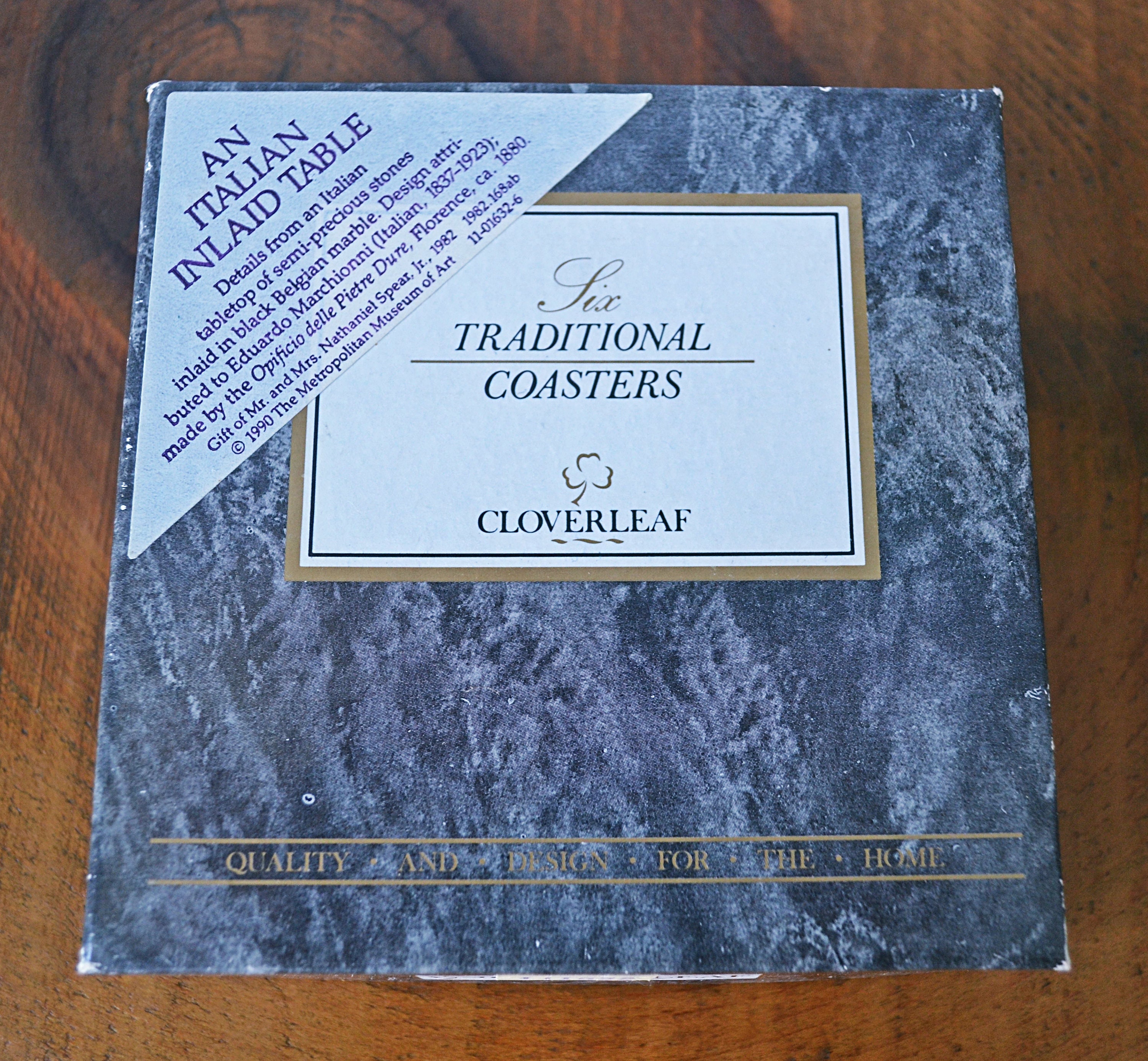 Vintage Coasters Six Cloverleaf Traditional Table Mats