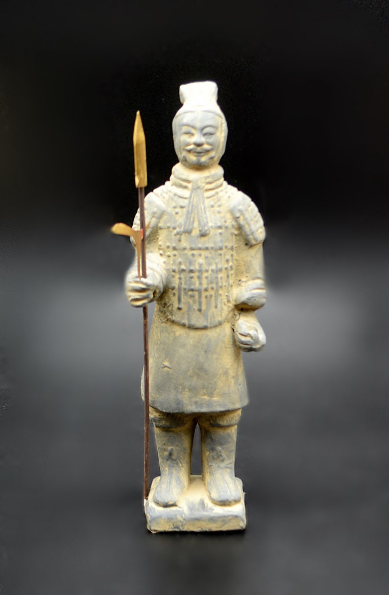 Chinese Warrior Statues Resin And Terracotta Figurines Etsy