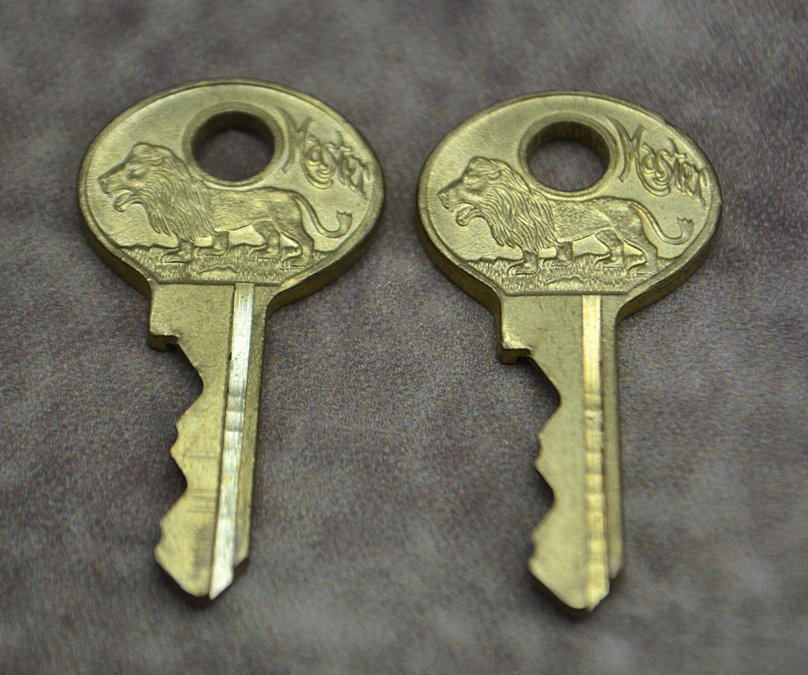 Set Of 12 Brass Master Lock Co Keys 5146 Lion Keys P493 Etsy