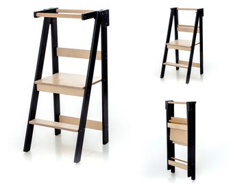 Foldable Kitchen Tower, Montessori Kitchen Tower, Space Saving Kitchen Tower