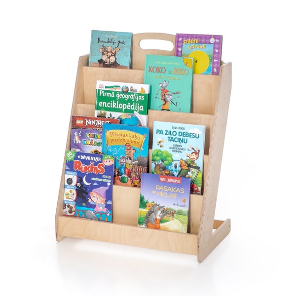 Montessori Bücherregal, Montessori Spielzeugregal, Spielzeuglagerung, Bücherlagerung,