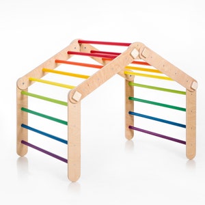 Rainbow color Transformable climbing triangle, Adjustable climbing triangle, Rainbow climber, ladder climber Triangle only
