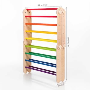 Rainbow color Transformable climbing triangle, Adjustable climbing triangle, Rainbow climber, ladder climber image 6