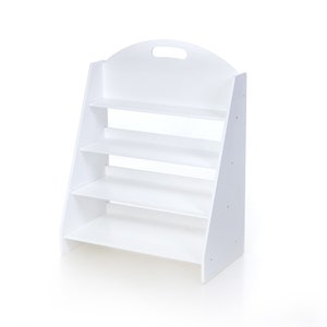 Estantería Montessori, Estantería de juguetes Montessori, Almacenamiento de juguetes, Almacenamiento de libros, White Col. Toyshelf