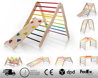 Transformable Climbing Triangle and Arch Set, Indoor Playground