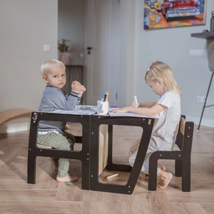 3-in-1 Transformable kitchen tower, Foldable kitchen tower, Montessori learning stool