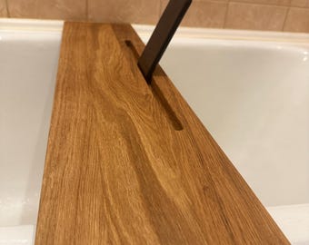 Minimalist Oak Bath caddy, Bathtub tray