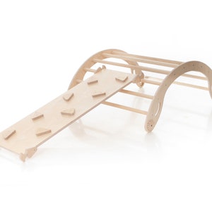 Natural Wood Arch, Transformable climbing triangle and arch, Triangle and arch set