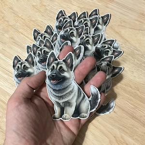 4&quot; Norwegian Elkhound Vinyl Sticker