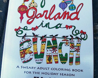 Adult Coloring Book, Funny Christmas, Holiday Gift, Swear Word, Sweary Coloring, Book Physical, Hard copy, Cuss Word pages, mature gag gift