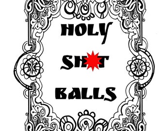 Curse Word Coloring Book Page Printable Sweary Download Swear Cuss Adult Colouring Words Mature Sheet