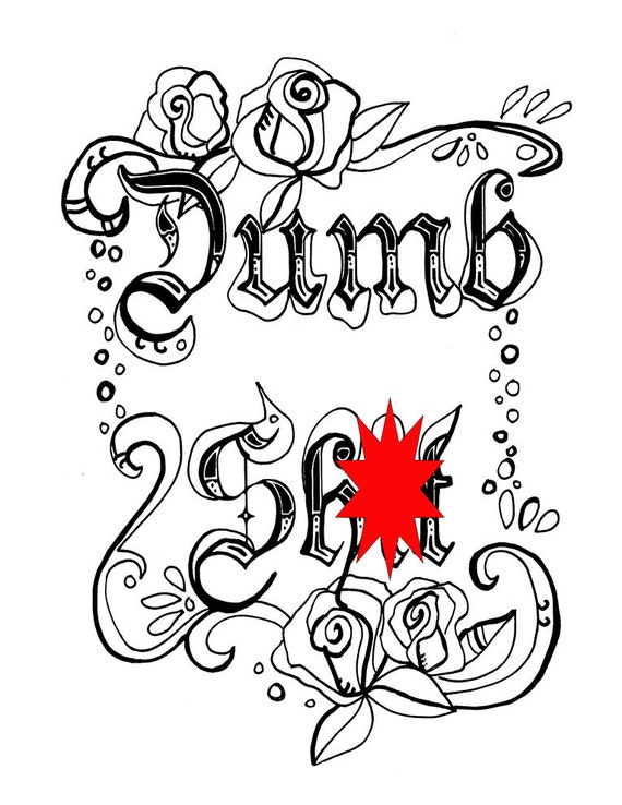 Swear Word Coloring Sheet Page Printable Dumb Sht Etsy Swear Word Coloring Sheet Page Printable Dumb Sht Etsy