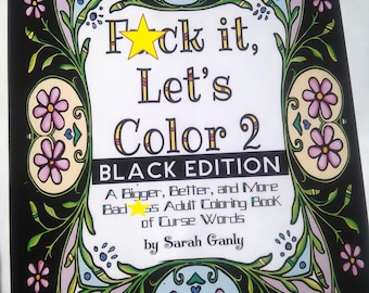 Curse Word Coloring Book, Physical, Hard copy, Swear Word, Cuss Word, Coloring pages adult colouring, words, mature, swear, sheet