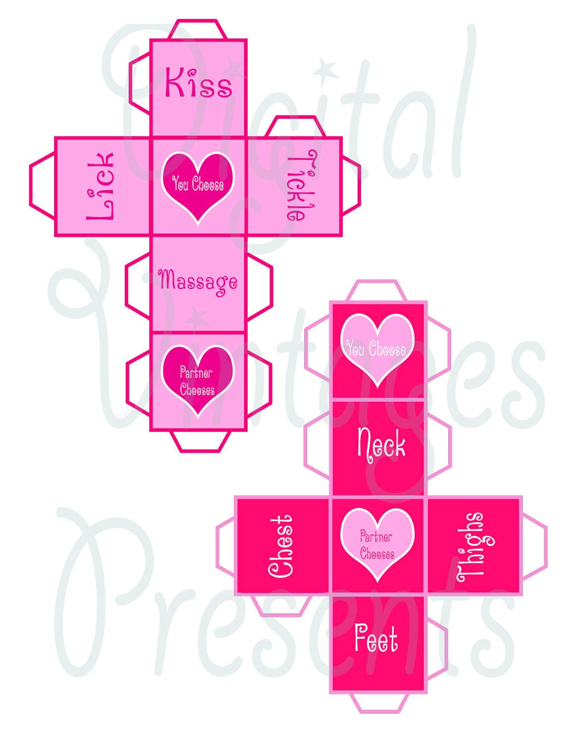 Printable Love Dice Valentines Day Game Sex Naughty