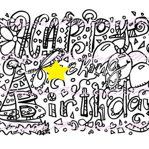 Swear Coloring page, Happy F***king Birthday, gift, Printable, Download, Curse, Cuss, Mature, adult, colouring word sheet, funny birthday
