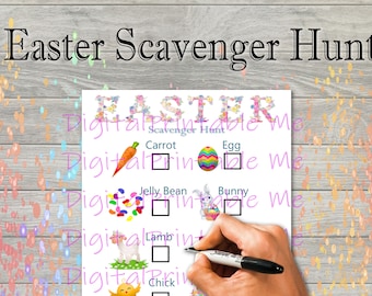 Easter Scavenger Hunt Printable, scavenger hunt for kids, Holiday Game, printable gift Activities Children,indoor game social distance