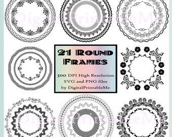 Vector Decorative Round Frames, Circle Frames,greeting Card