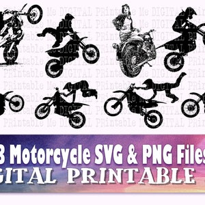 Moto, forfait svg, silhouette, PNG, clip art, 5 Digital, motard, motocycliste, trick bike, course de bmx