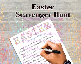 Easter Scavenger Hunt Printable, scavenger hunt for kids, Kids Craft, Backyard, Game, Download, Party, Spring, Activities Children selfie