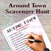 Around Town Scavenger Hunt Printable, Kids Activity, Travel Game, Download, Activities Children ...