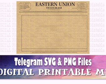 Blank Telegram SVG, Cowboy, Outline Mail, PNG, clip art, Digital file illustration postage, Communication, Vintage, Antique