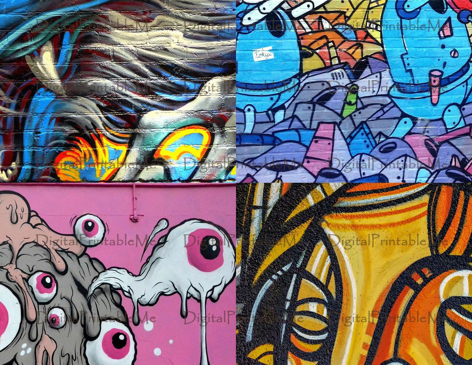 Graffiti Digital Paper Print 8.5 X 11 Texture - Etsy